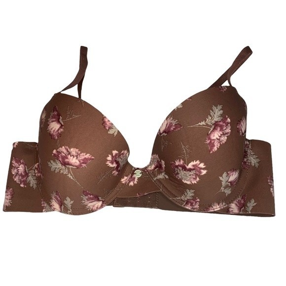 Lucky Brand Brown Floral Bra size 34C - Picture 1 of 5